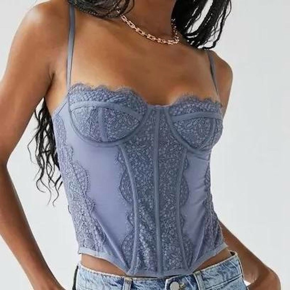 Urban Outfitters Blue Corset Top